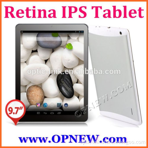 OEM 9.7 inch Retina IPS 2048*1536 Quad core RK3188 4G RAM 64GB ROM Android5.0 Camera MP5.0 Build-in Bluetooth Wifi Tablet PC